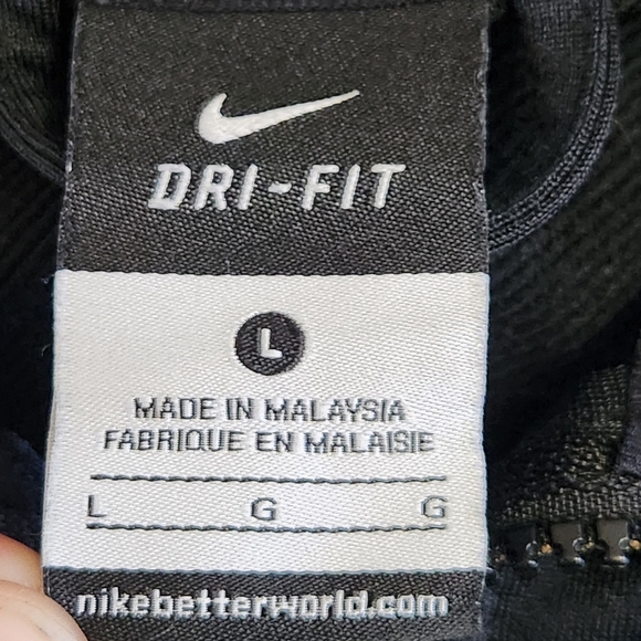 Nike Women's Dri-Fit Track Jacket Black and White Stripe - Picture 6 of 10